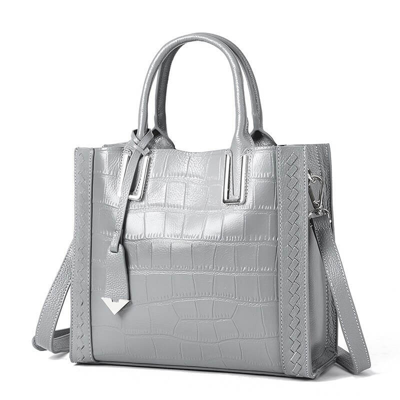 Crocodile Pattern Leather Tote