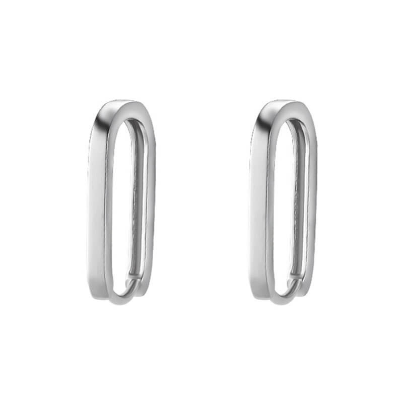 Silver Big Paperclip Earrings