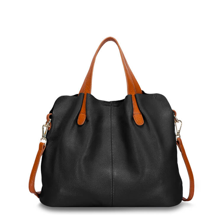 Black Leather Tote Bag