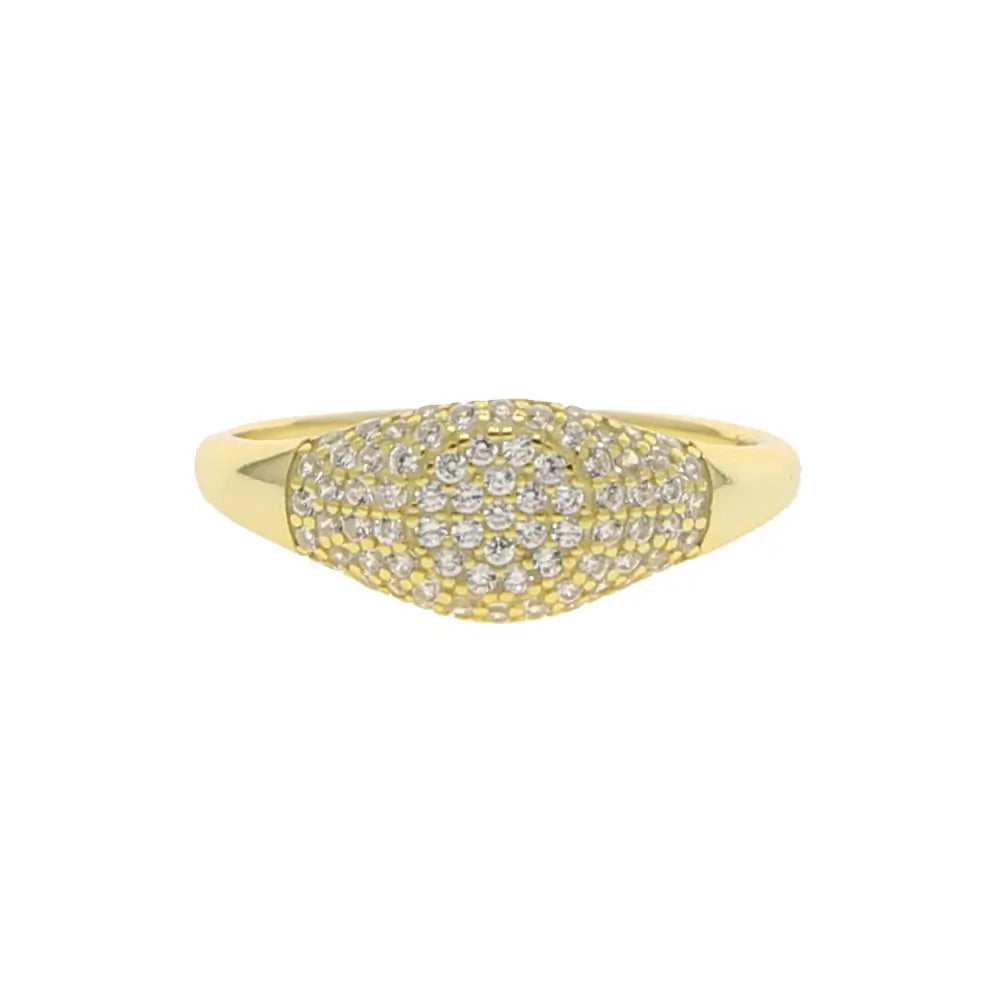 Gold Pave Diamond Dome Ring