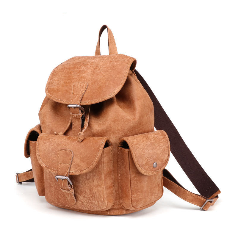 Vintage leather casual backpack