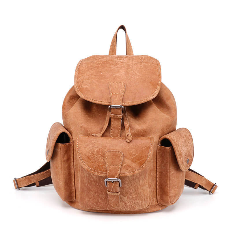 Brown Leather Backpack