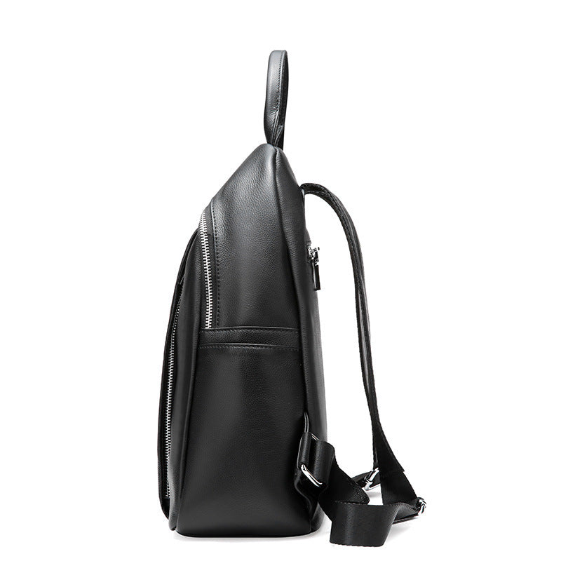 Black Leather Backpack