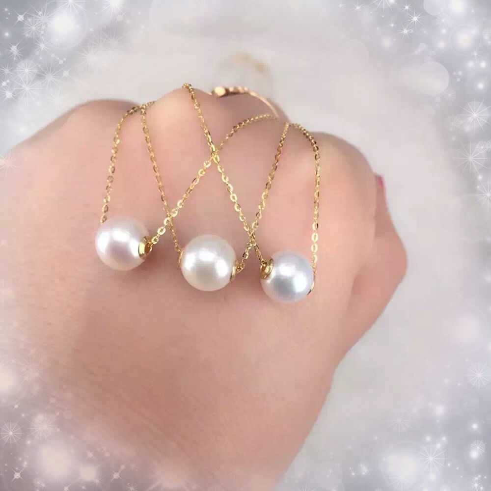 Freshwater Pearl Gold Necklace