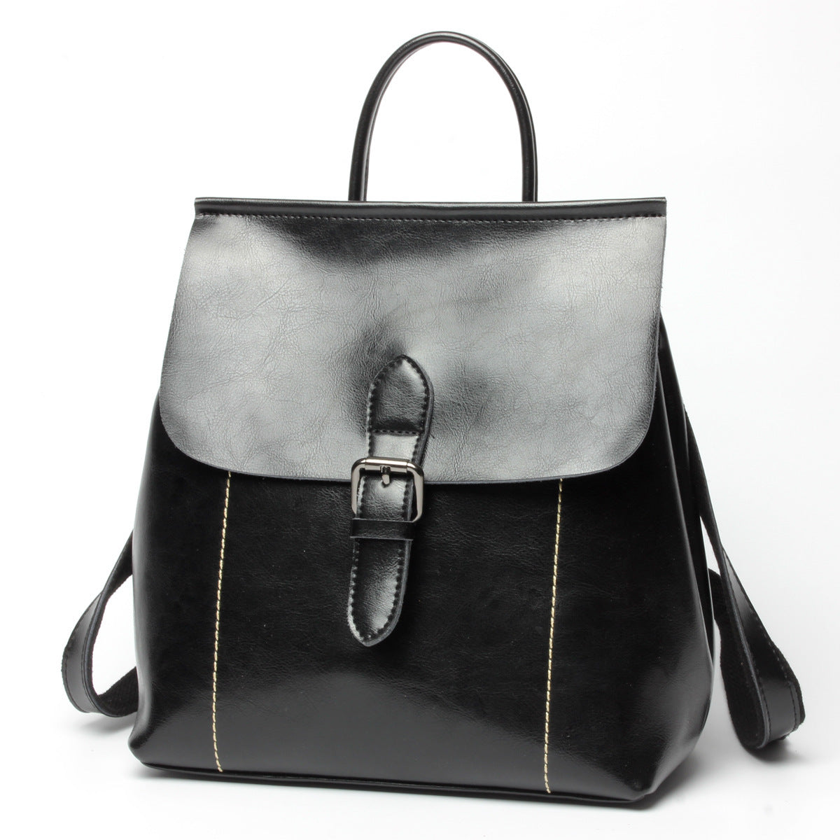 Wax leather backpack