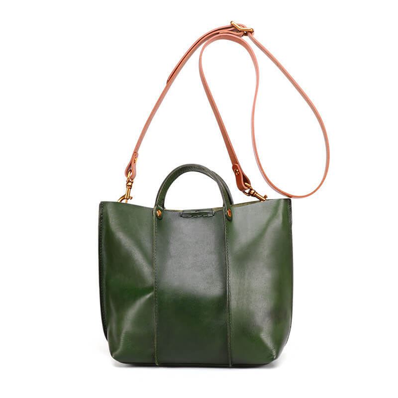 Shoulder Leather Messenger Bag green