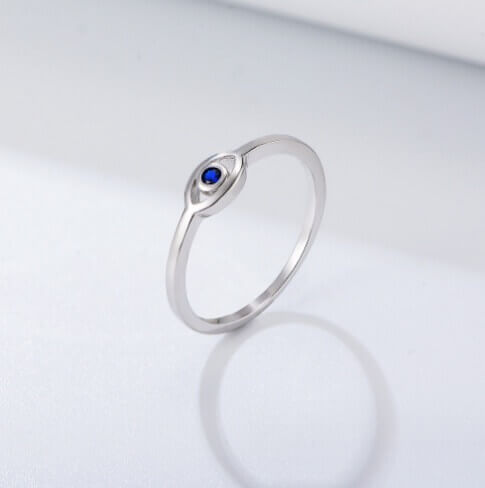 925 Sterling Silver Evil Eye Ring