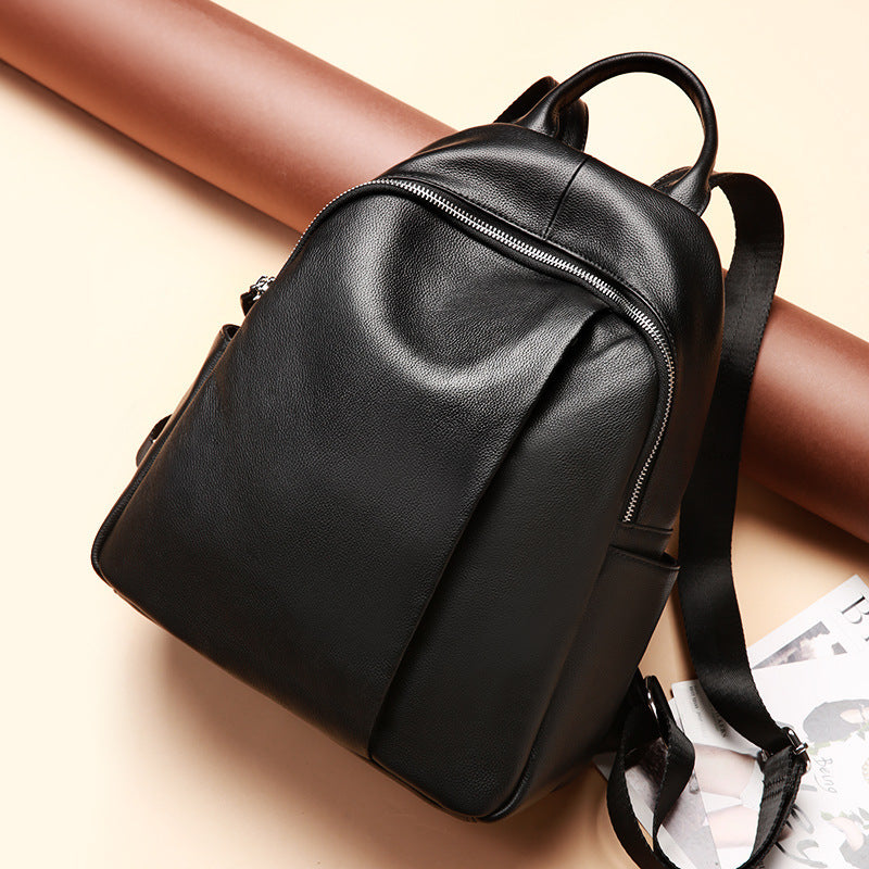 Black Leather Backpack