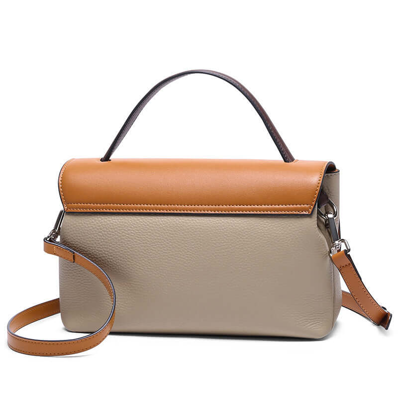 Two toned Caramel Leather Bag