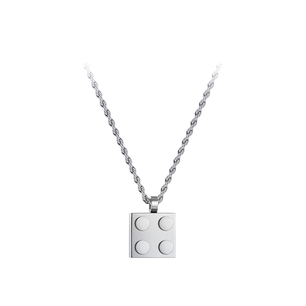 Silver lego necklace