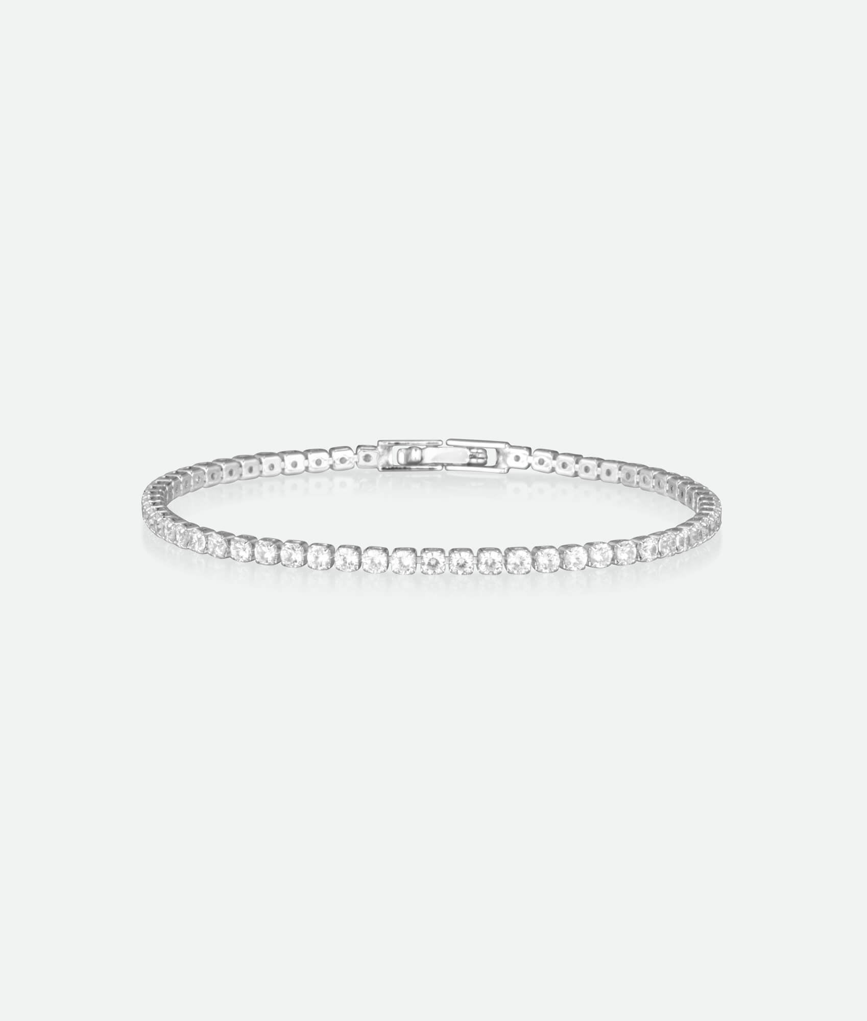 Silver tennis bracelet