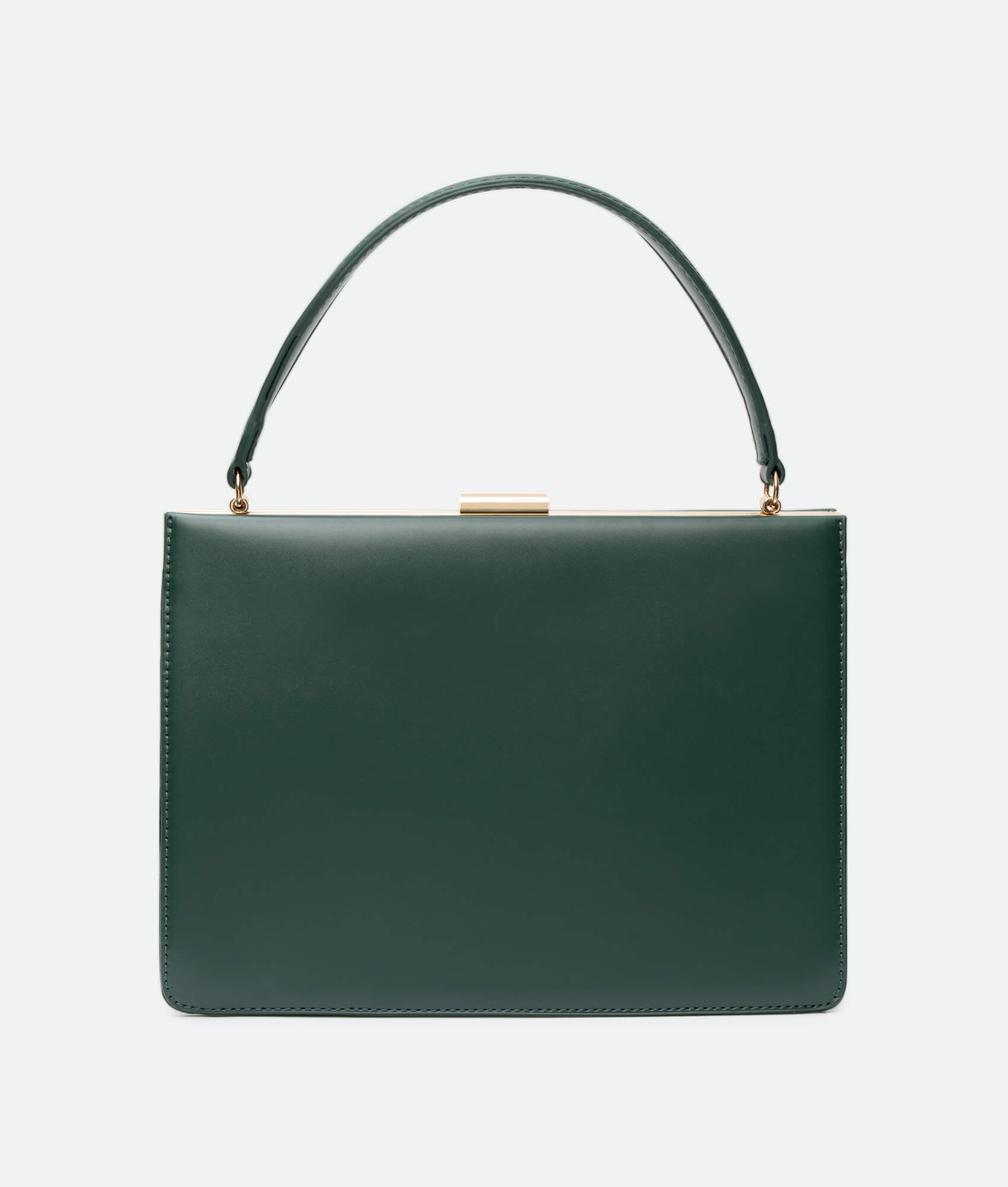 Green vintage leather handbag