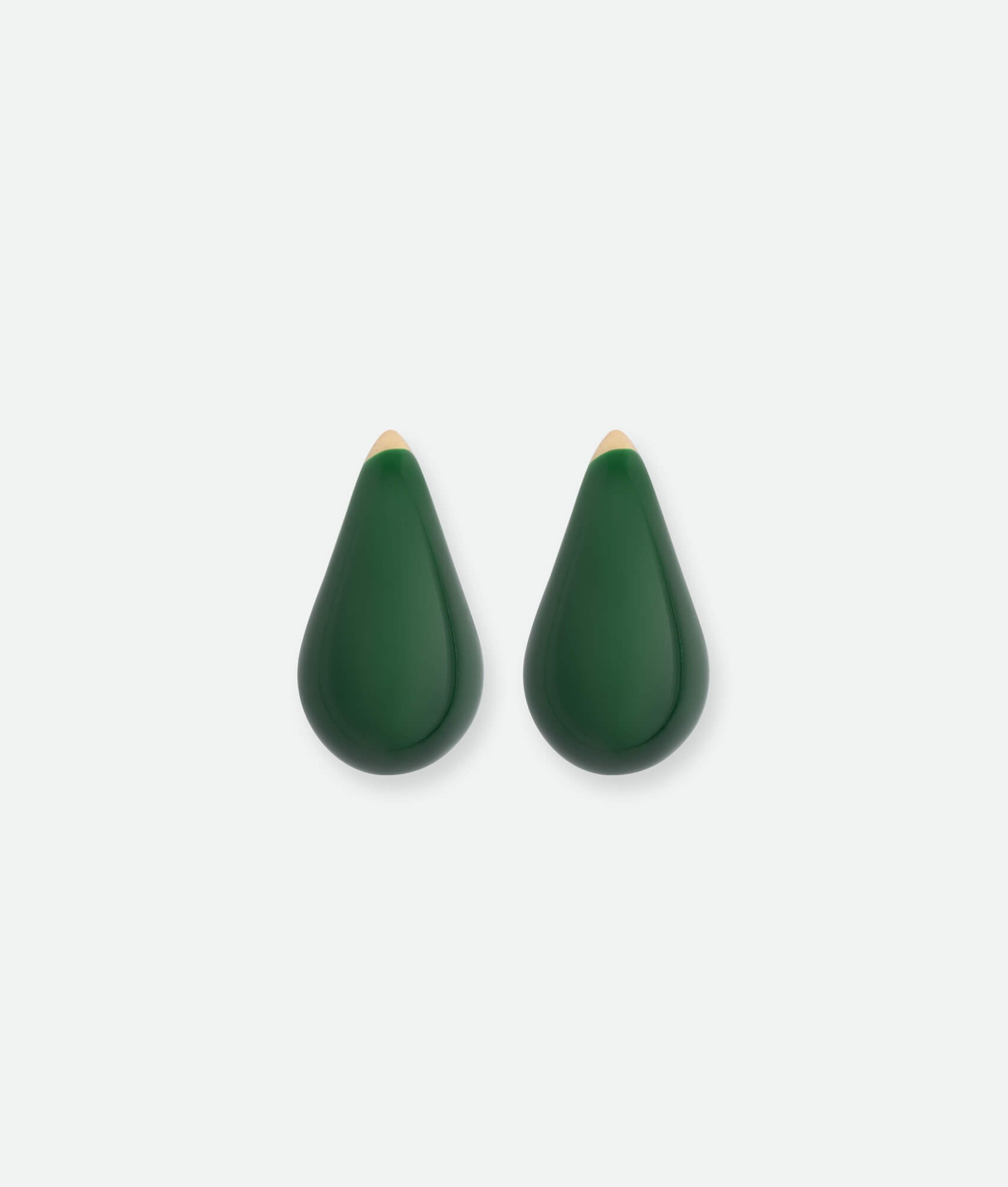 Green drop earrings