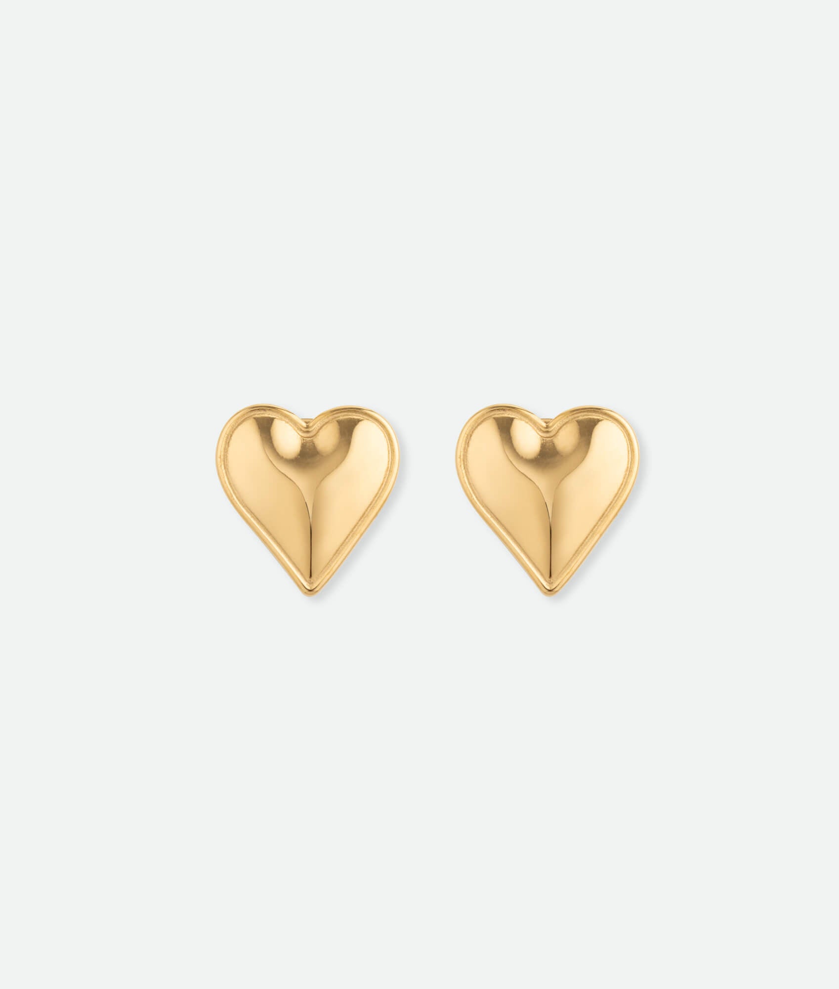 Love heart earrings gold