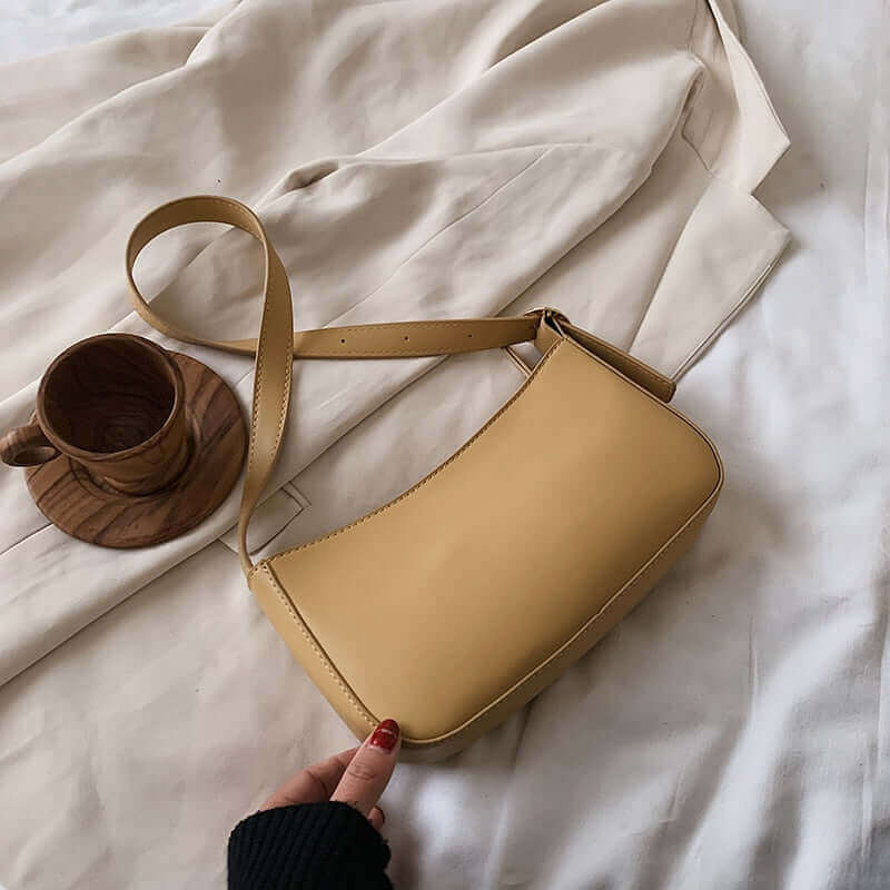 Beige shoulder purse