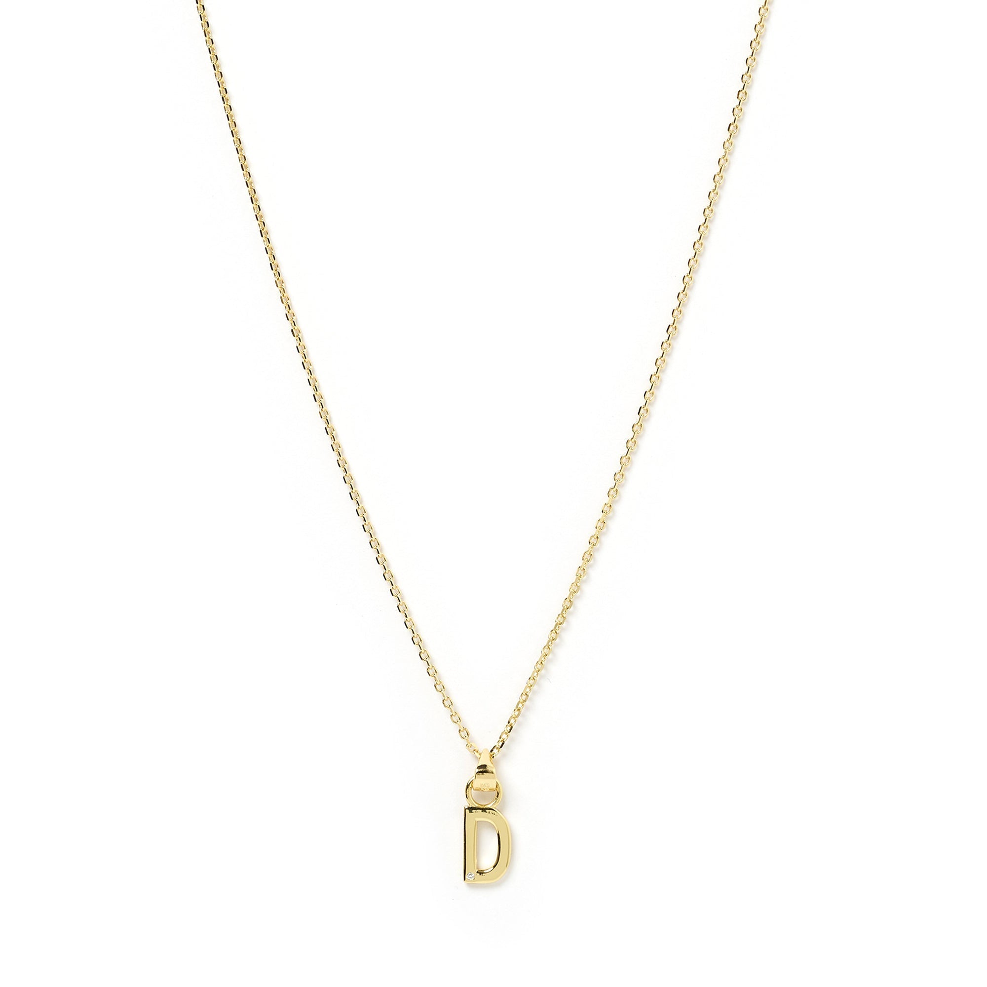 Initial Gold Charm Necklace