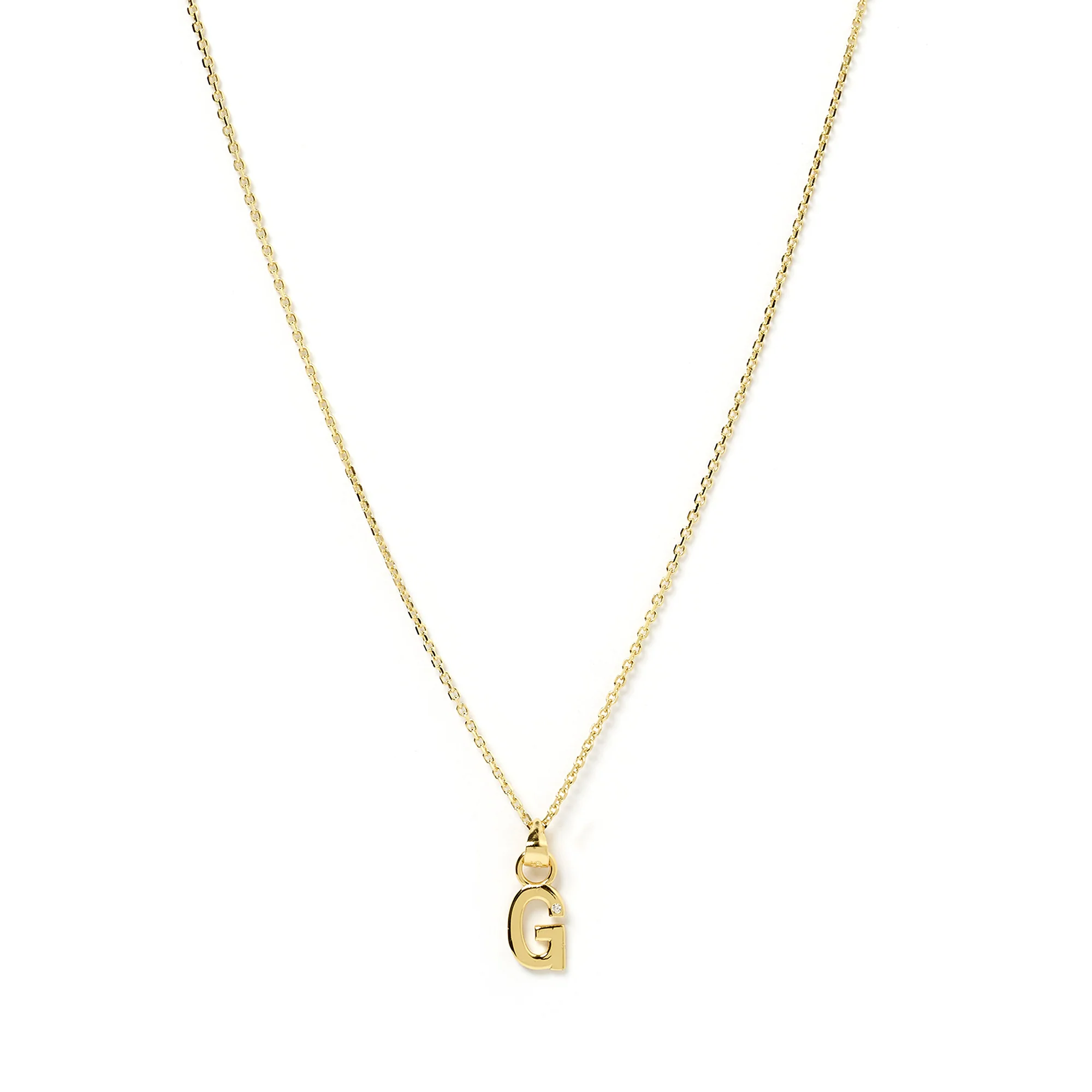 Initial Gold Charm Necklace