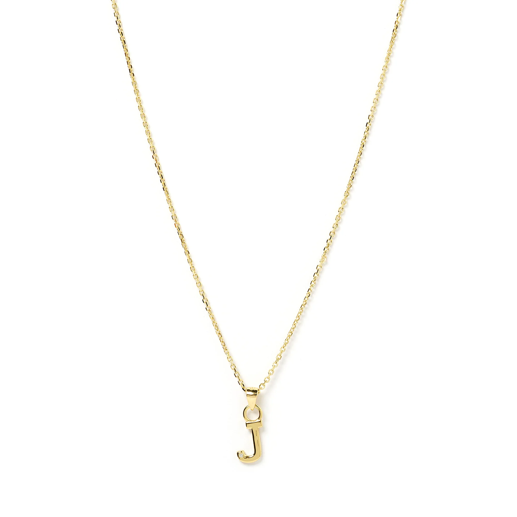 Initial Gold Charm Necklace