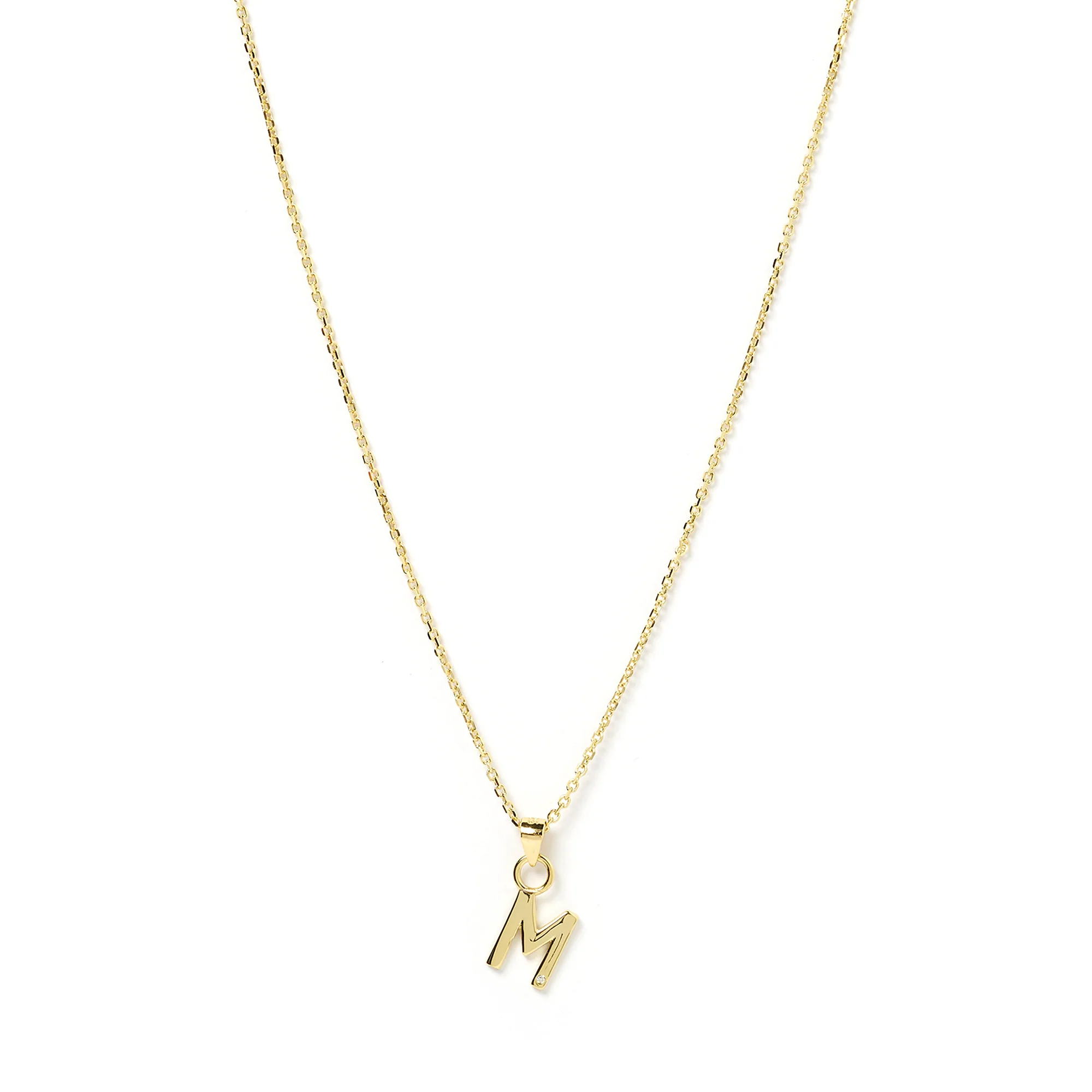 Initial Gold Charm Necklace