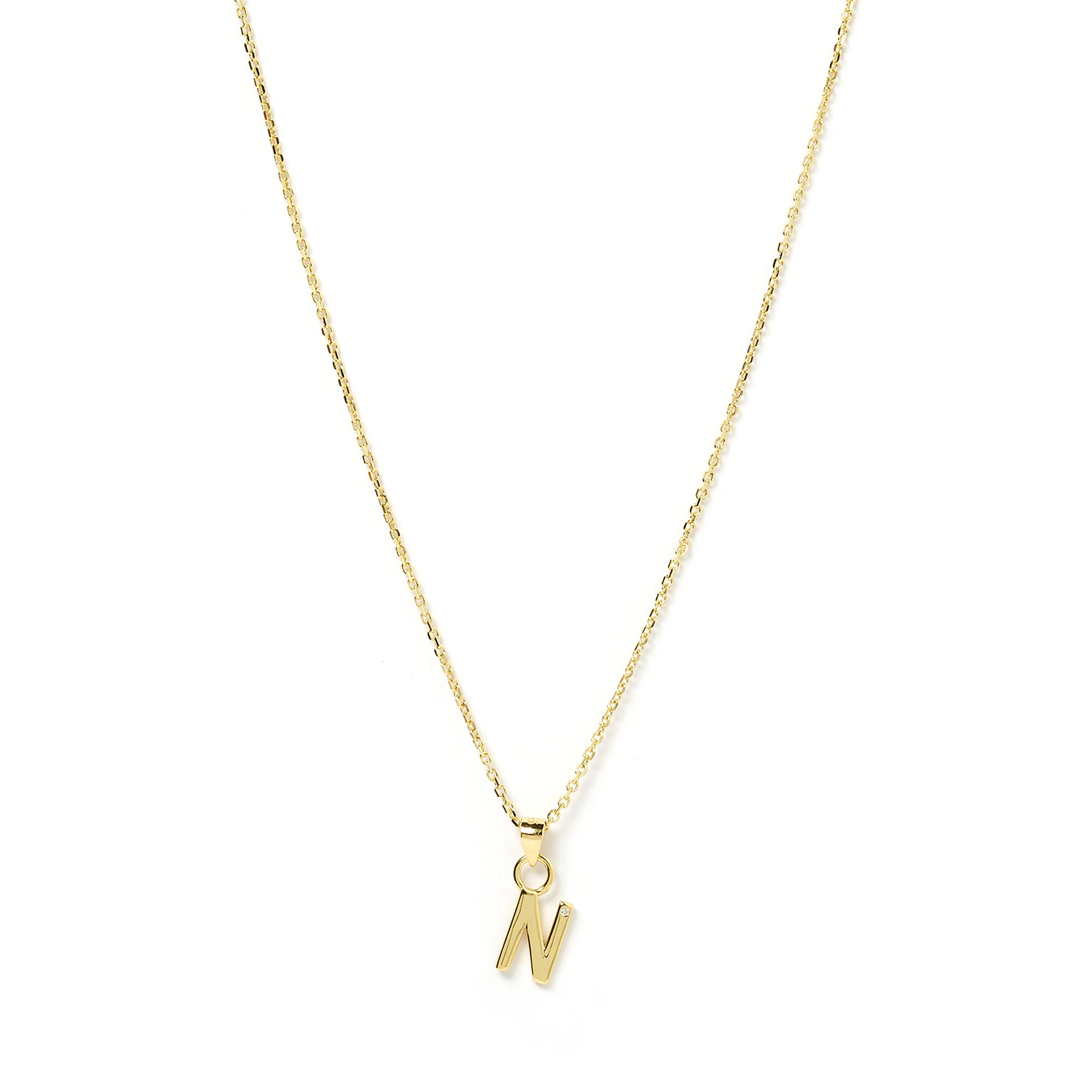 Initial Gold Charm Necklace