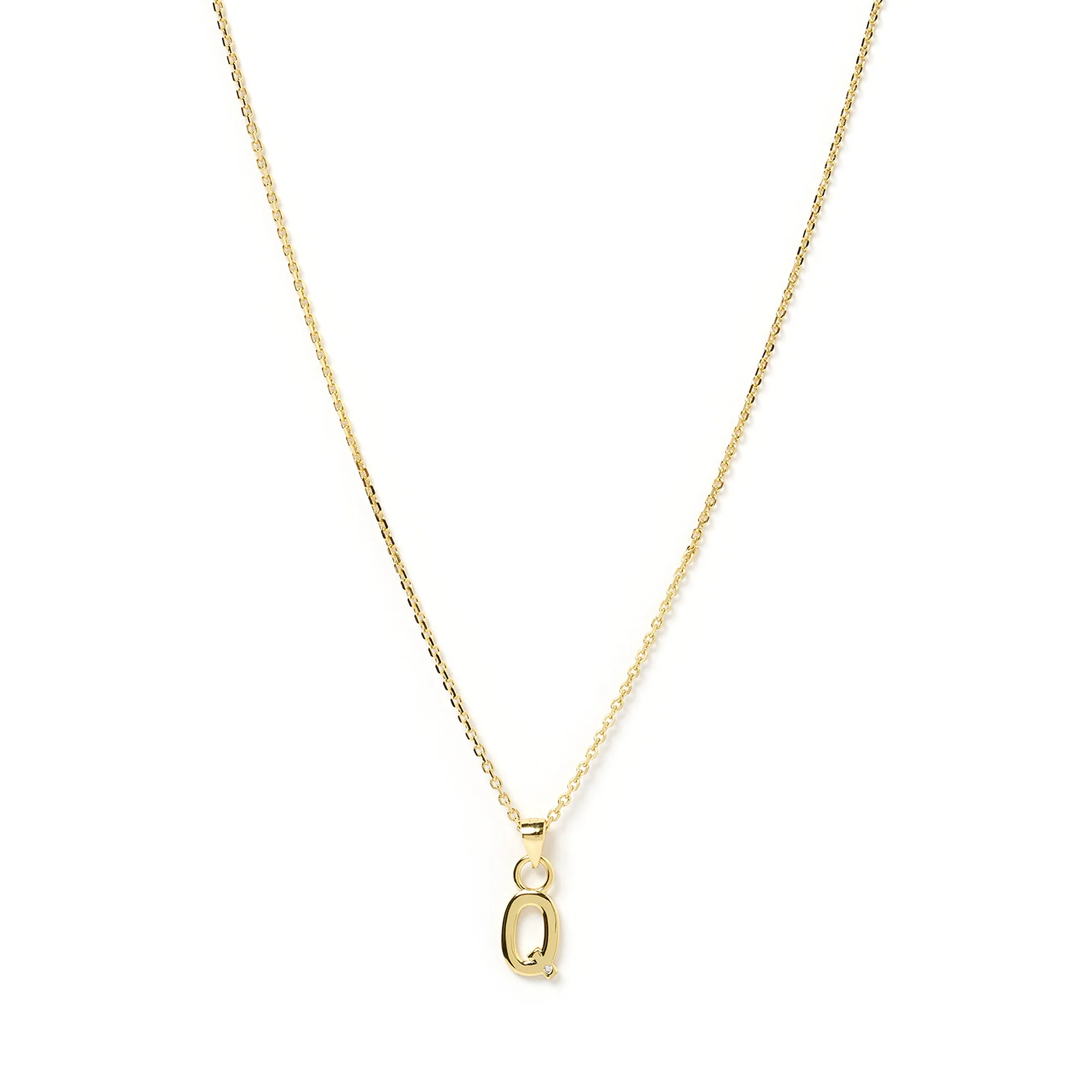 Initial Gold Charm Necklace