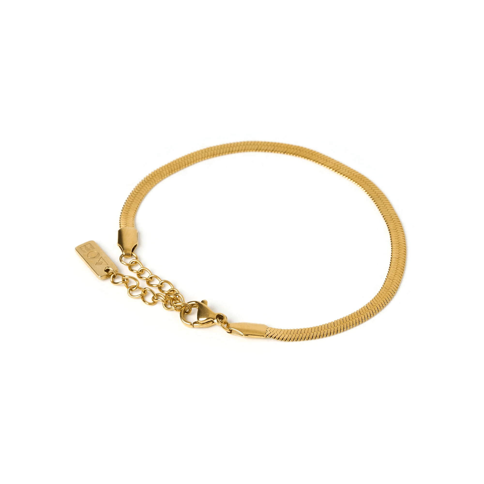 Gold snake chain bracelet