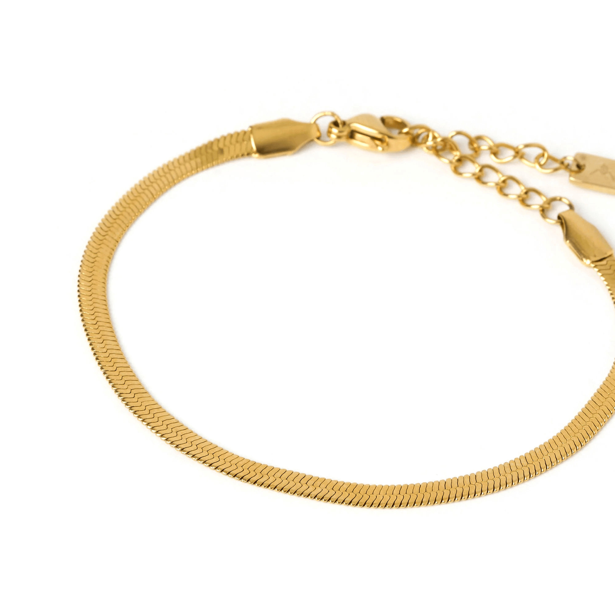 Gold snake chain bracelet