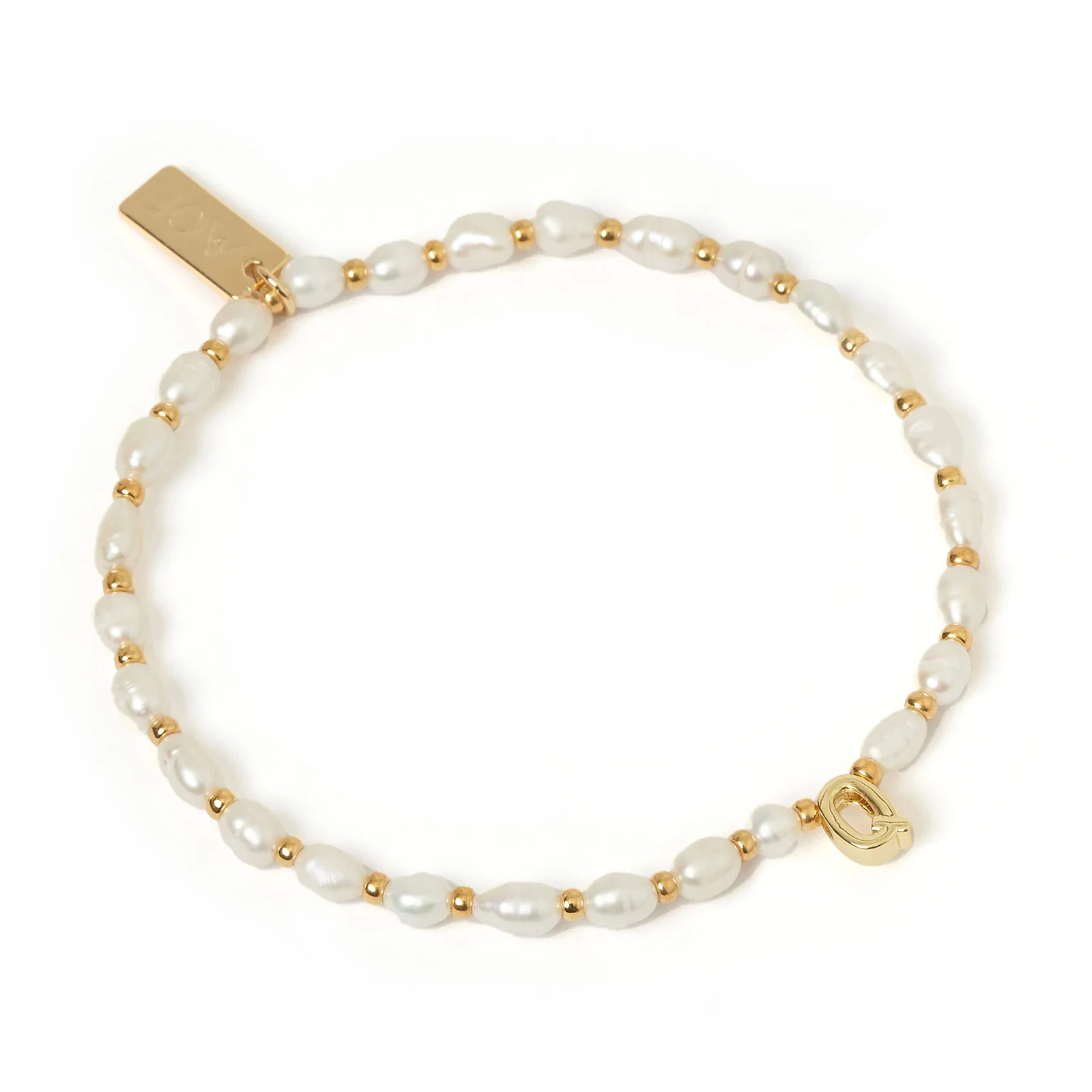 Initial Pearl Bracelet