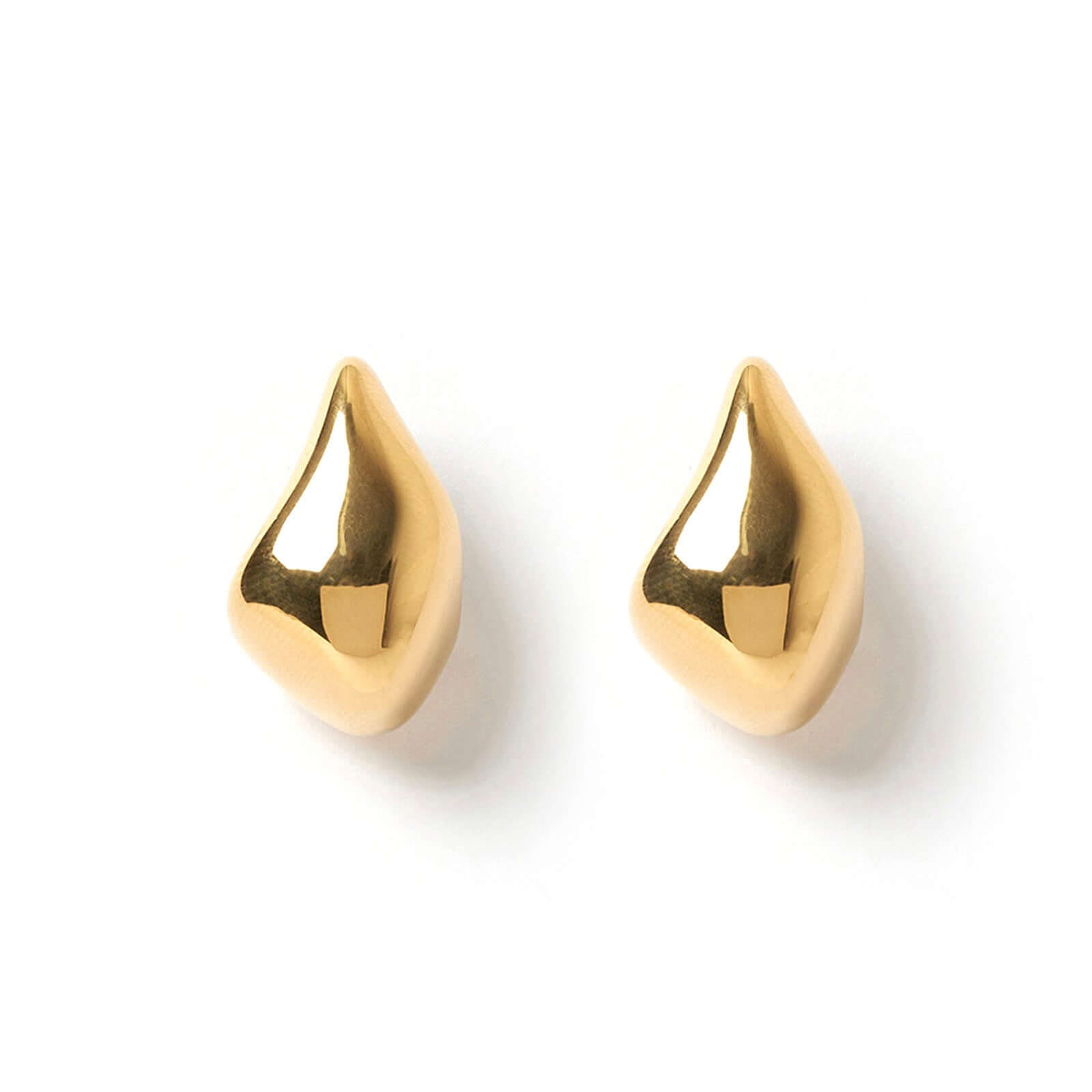 A pair of gold earrings