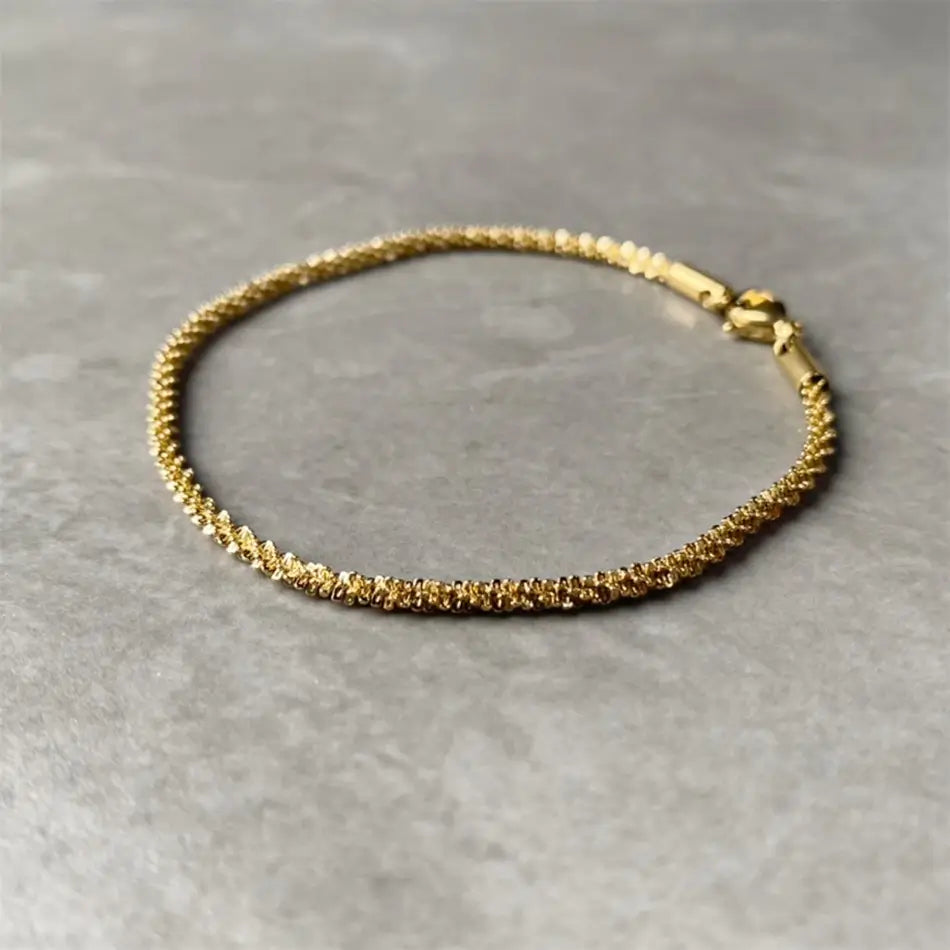 Gold rope bracelet