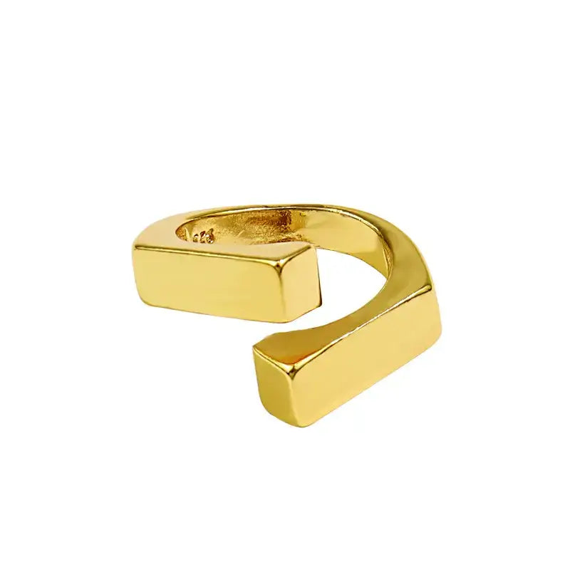 Overlapping band ring gold