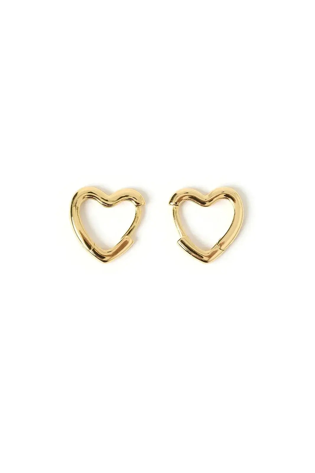 Heart hoop earrings gold