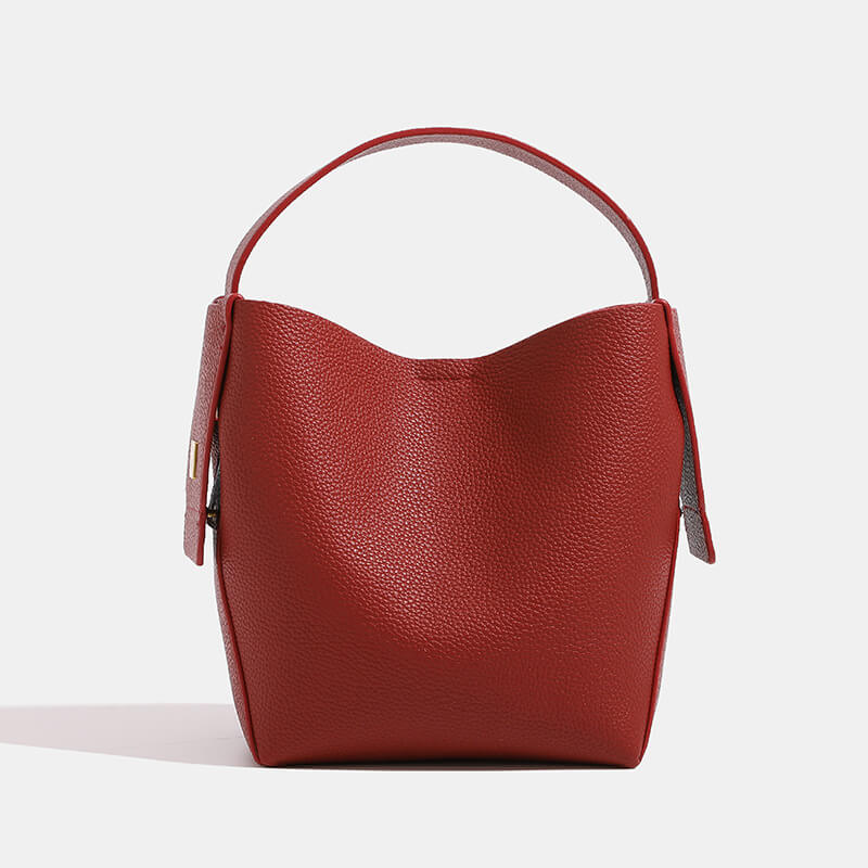 Red Genuine leather crossbody bag 