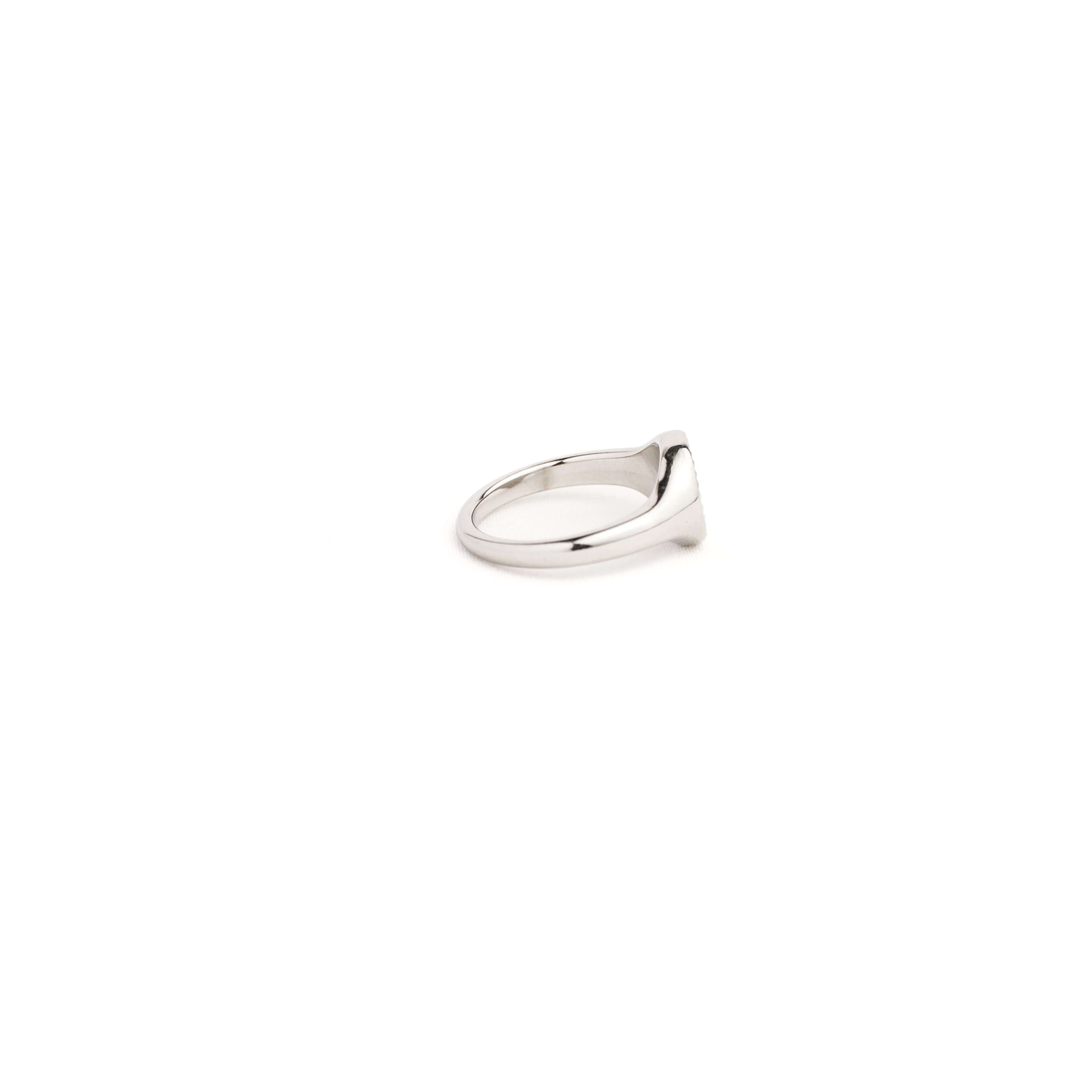 Silver sun signet ring