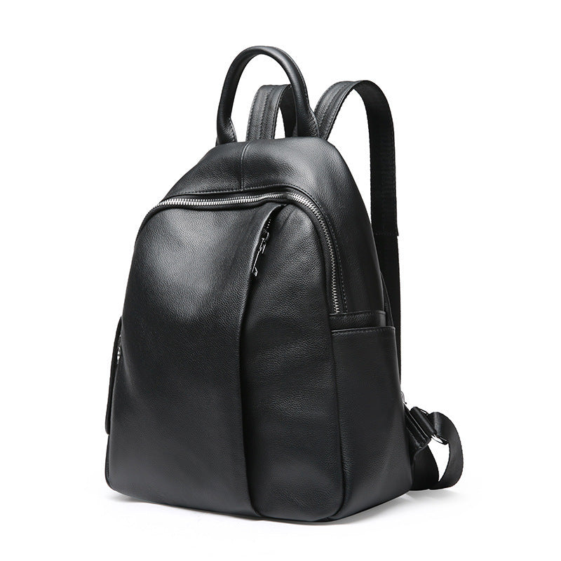 Black Leather Backpack