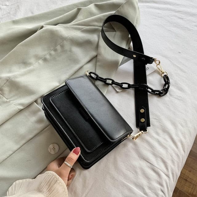 Sleek Black crossbody bag