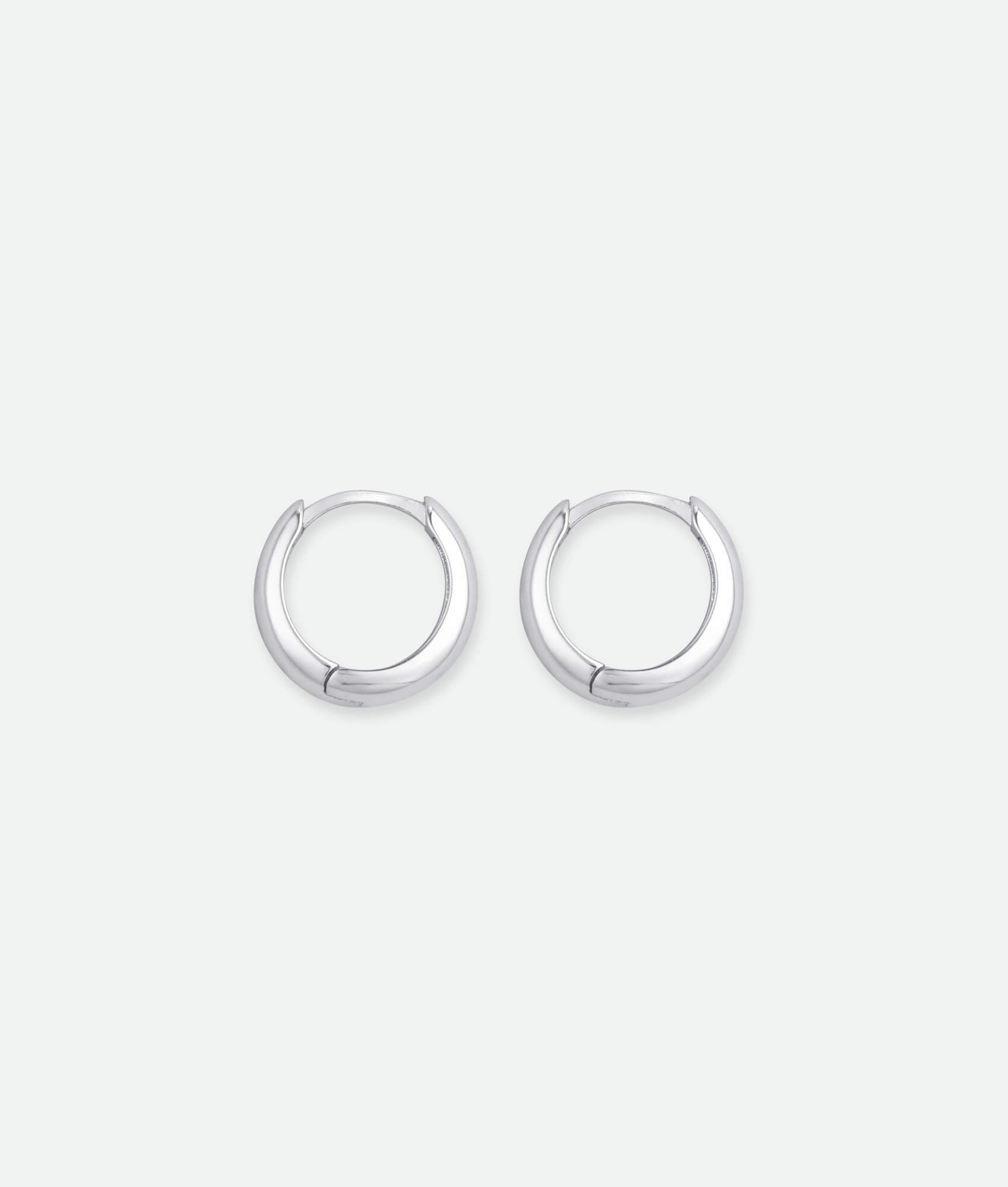 Silver huggie hoop earrings